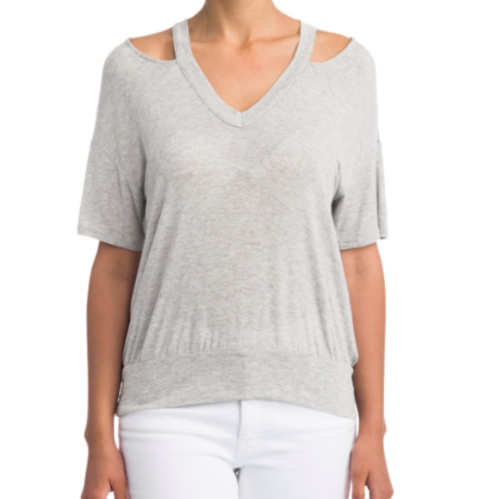 Splendid Rheya Cut Out Tee (grey)
